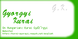 gyorgyi kurai business card